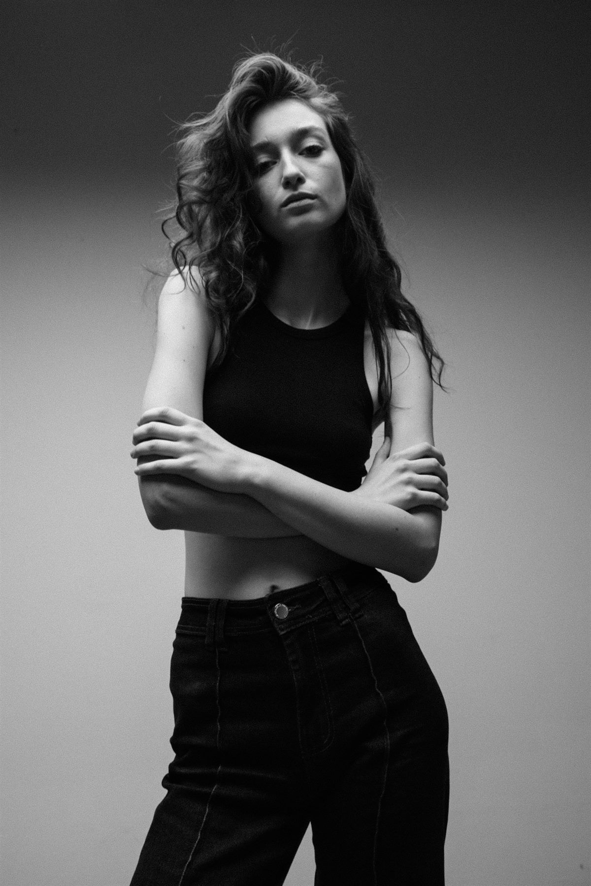 Arina Mura studio portrait, dramatic lighting